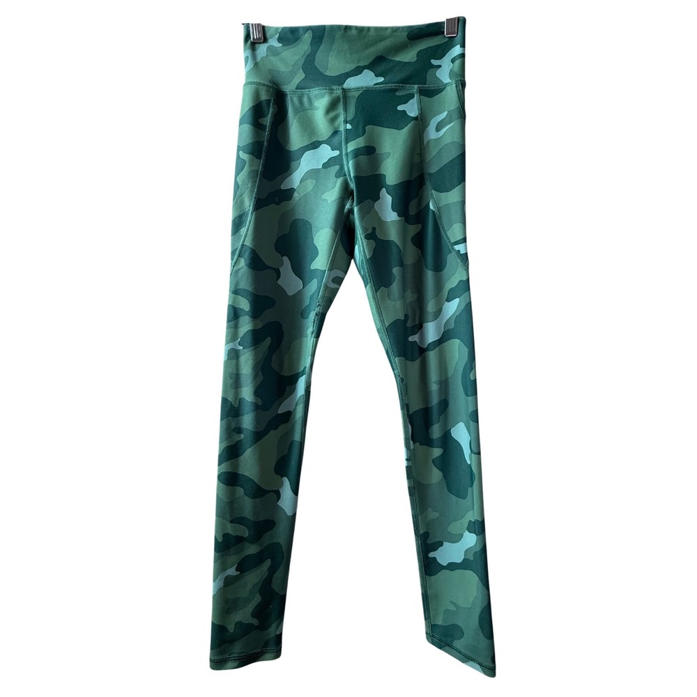 Old Navy Active Powersoft‎ Girls XL 14-16 Green Camo High Rise Leggings